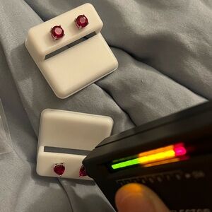 Elegant Red corundum Stud Earrings for women’s and kids ☝️💥